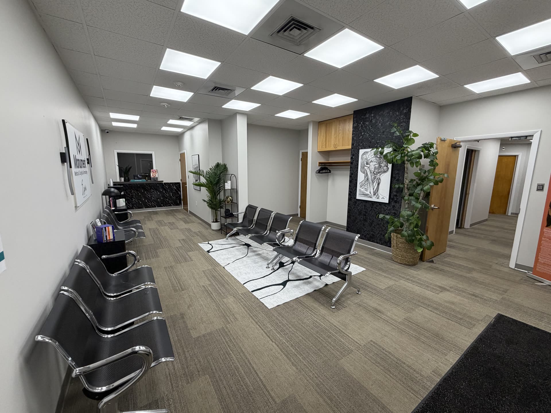Monument Dermatology — practice interior on Freeport Road, Pittsburgh.